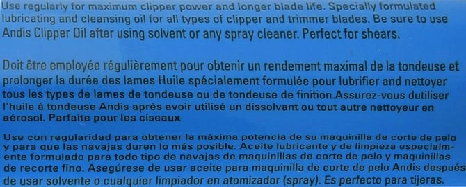 Andis Clipper Oil, 4 oz