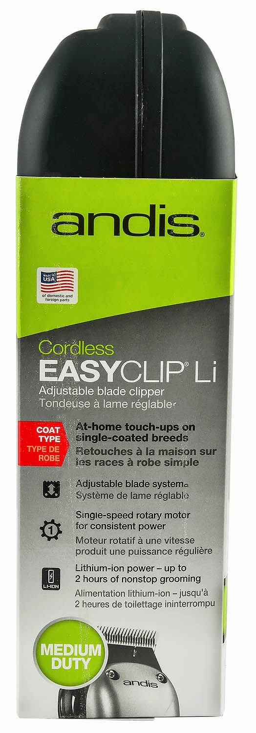 Andis EasyClip Cordless Lithium Clipper Kit, 11 piece