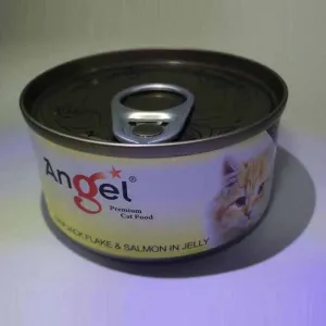 Angel Skipjack Flake & Salmon in Jelly 80g (Yellow)