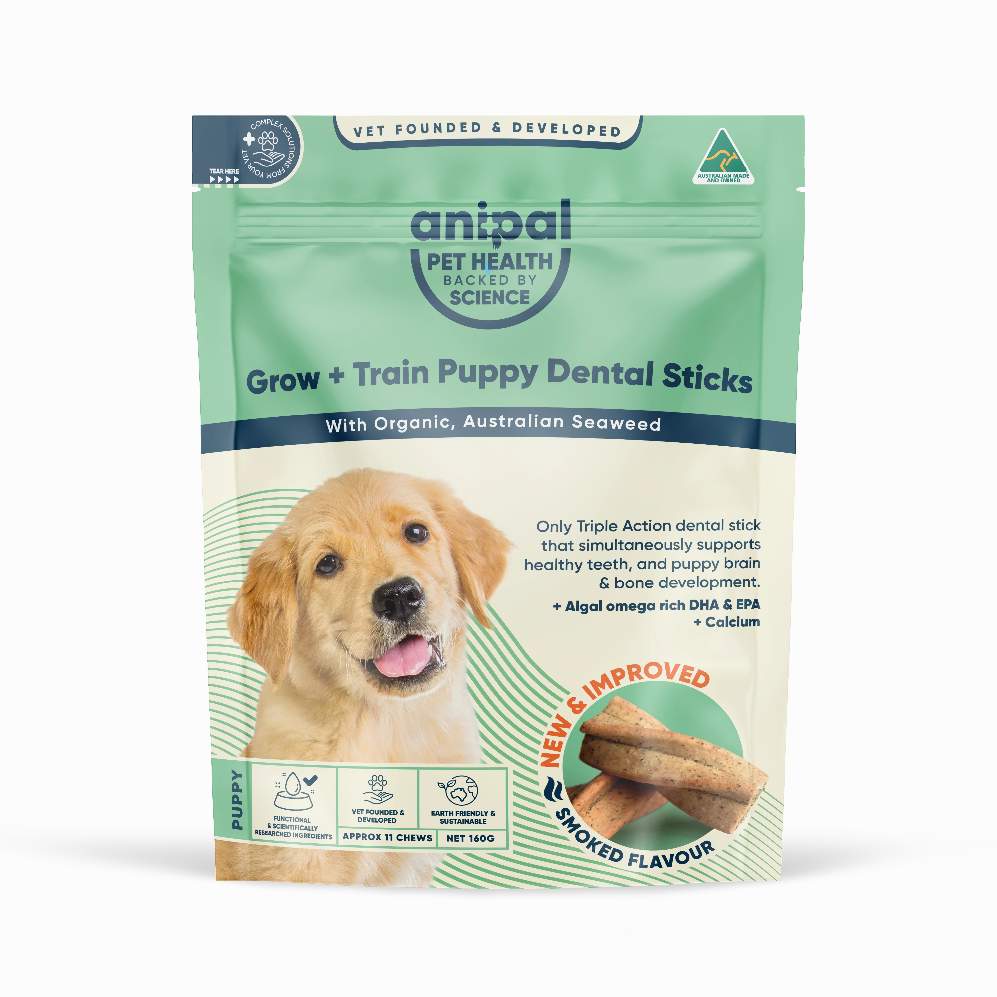 Anipal Grow and Train Puppy Dental Sticks 160g