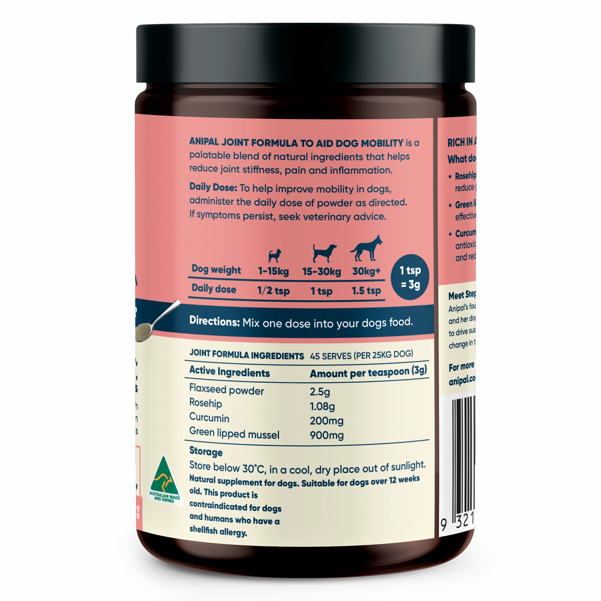Anipal Joint Formula Powder Meal Topper 135g