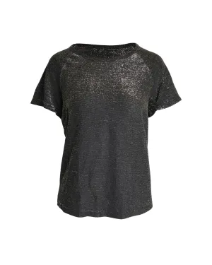 A.P.C. Sparkly T-Shirt in Black Viscose