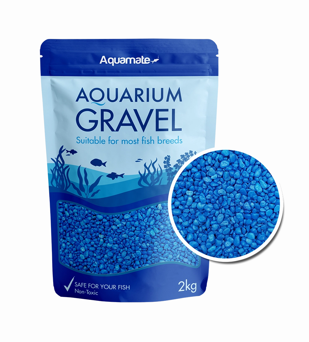 Aquamate - Coloured Gravel 2kg (Light Blue)