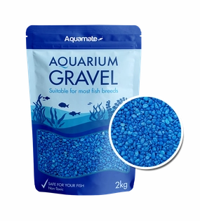 Aquamate - Coloured Gravel 2kg (Light Blue)