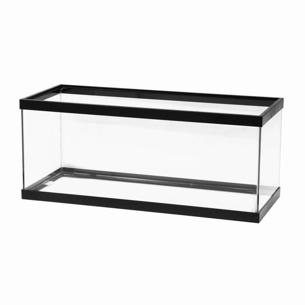 Aqueon Standard Glass Rectangle Aquarium Clear Silicone Black - 20 Gallon Long