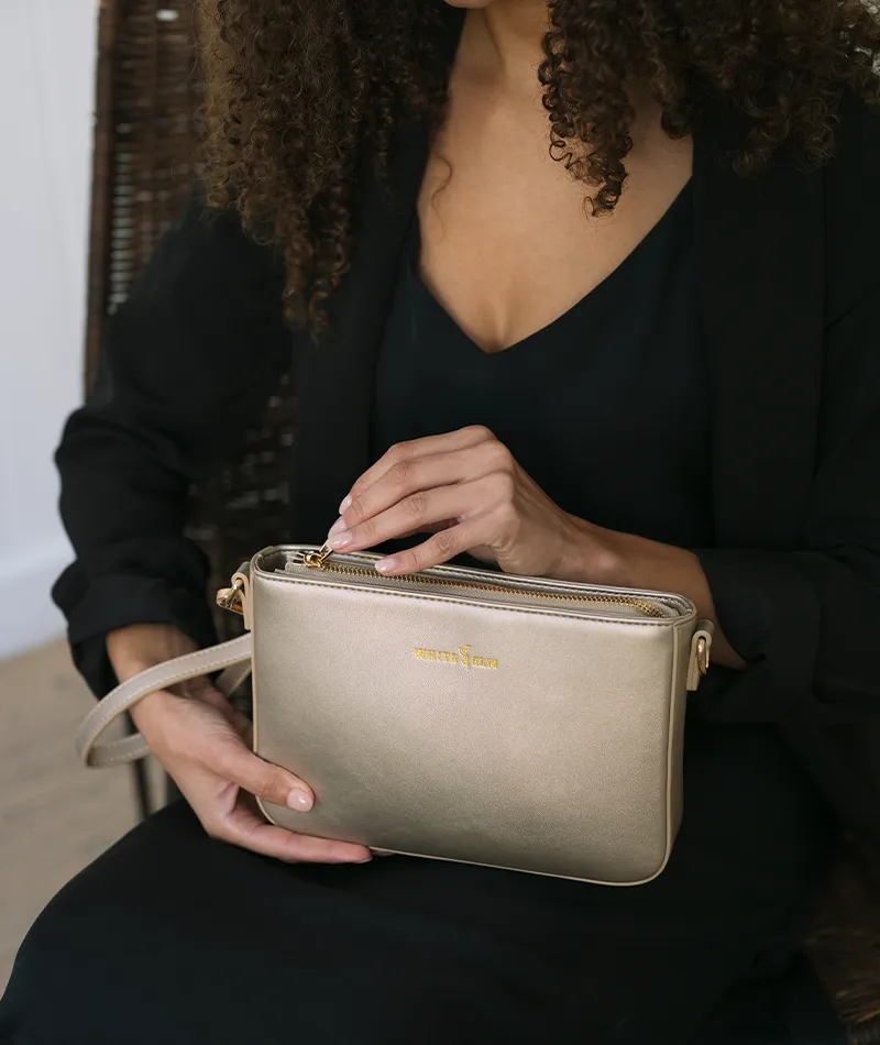 Ara Convertible Crossbody Clutch - Champagne - [OUTLET RETIRED FINAL SALE]