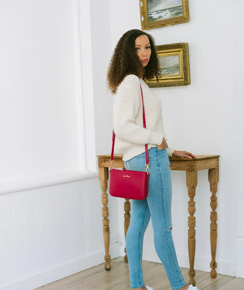Ara Convertible Crossbody Clutch - Cranberry - [OUTLET RETIRED FINAL SALE]