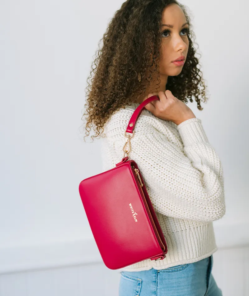 Ara Convertible Crossbody Clutch - Cranberry - [OUTLET RETIRED FINAL SALE]