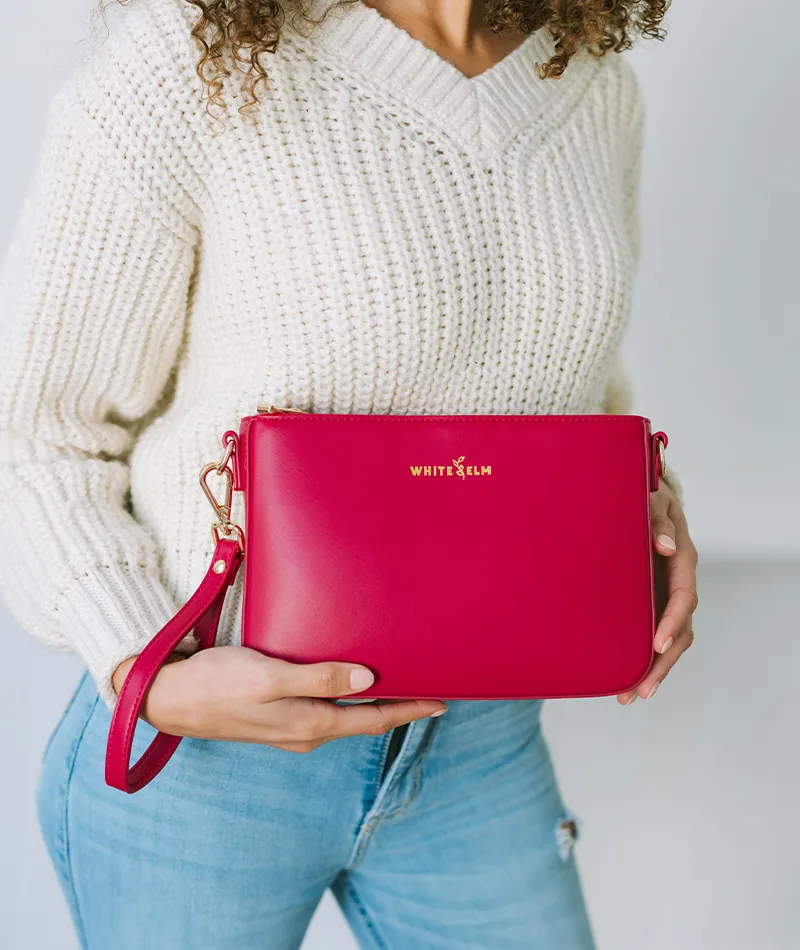 Ara Convertible Crossbody Clutch - Cranberry - [OUTLET RETIRED FINAL SALE]