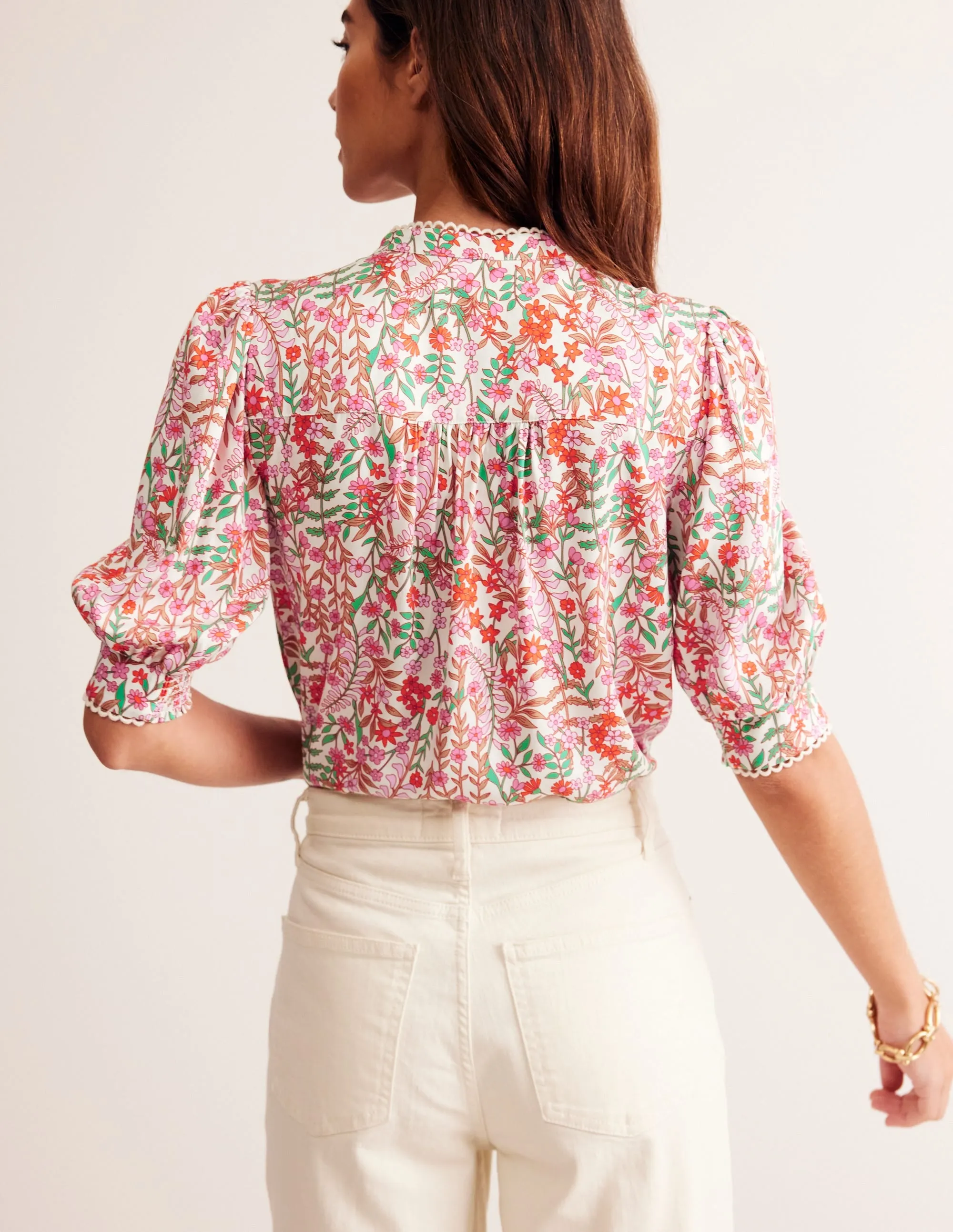 Ara Short Sleeve Top-Multi, Foliage Bud