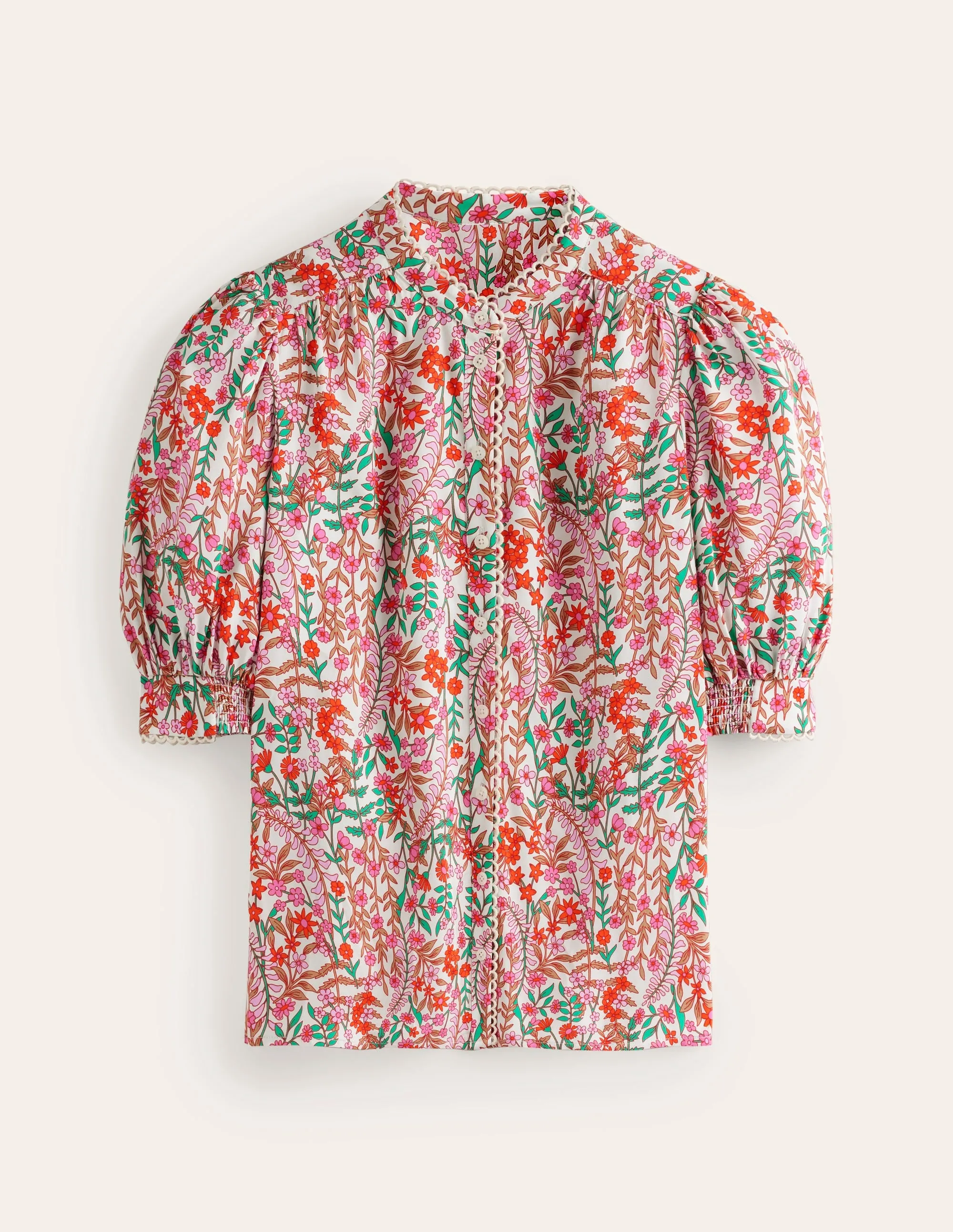 Ara Short Sleeve Top-Multi, Foliage Bud