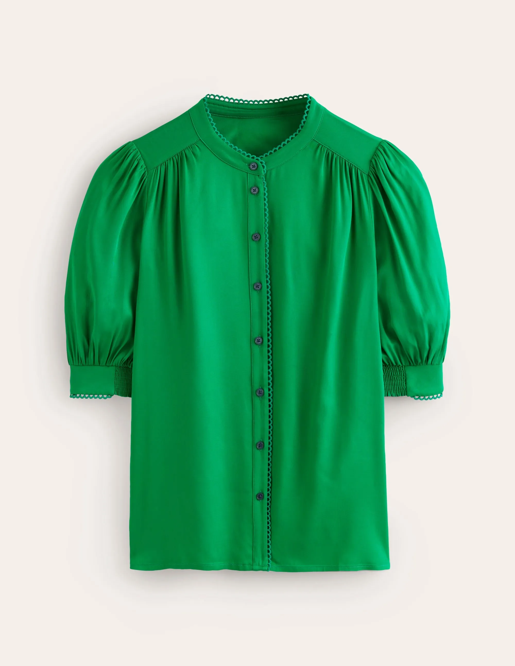 Ara Short Sleeve Top-Rich Emerald