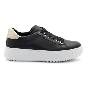 Ara Women's Mikky Black/Platinum Leather Ara Shoes