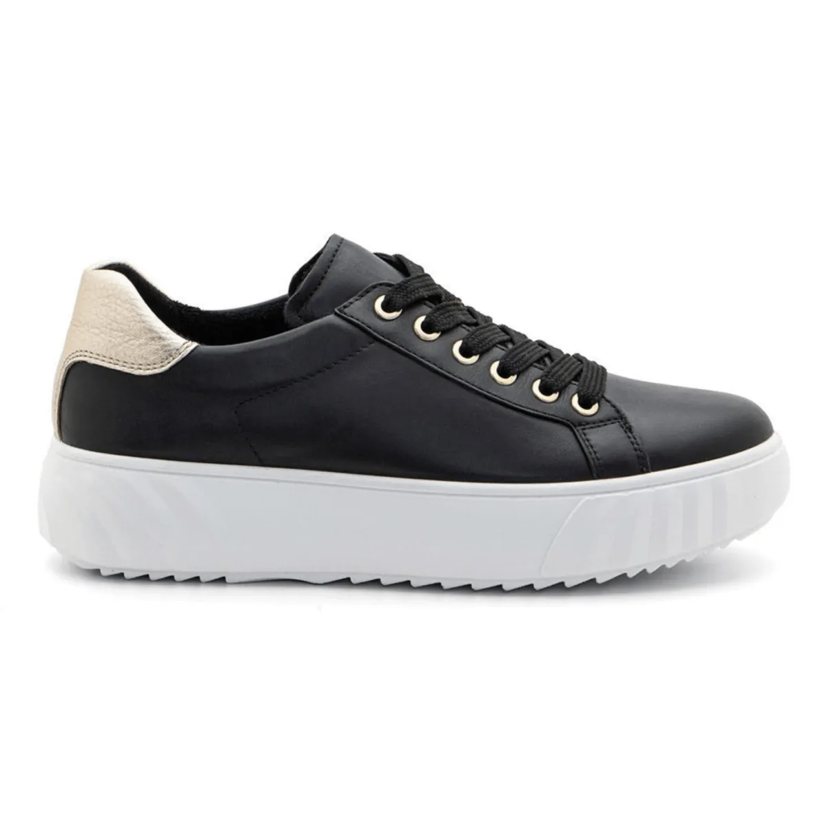 Ara Women's Mikky Black/Platinum Leather Ara Shoes