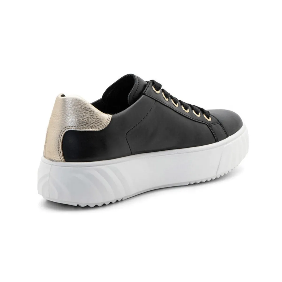 Ara Women's Mikky Black/Platinum Leather Ara Shoes