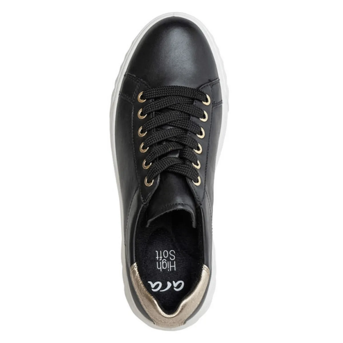 Ara Women's Mikky Black/Platinum Leather Ara Shoes