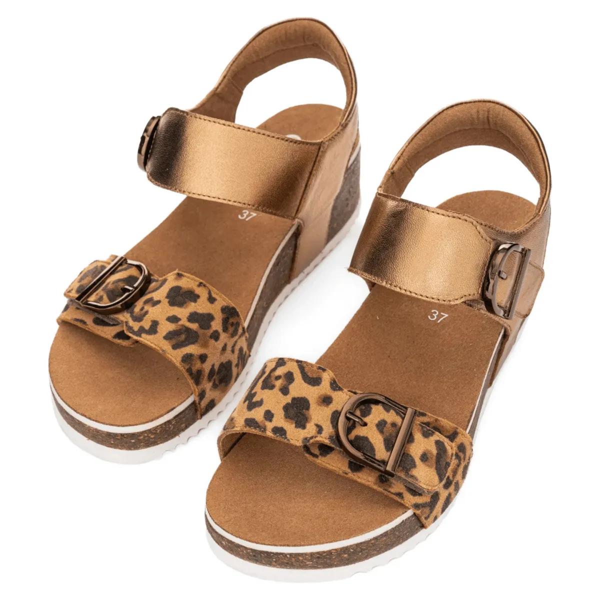 Ara Women's Nova Leopard/Whiskey Leather Ara Shoes