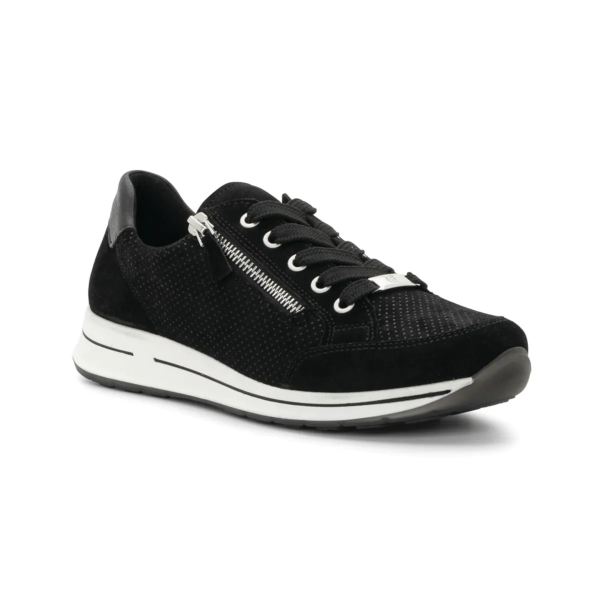 Ara Women's Oleanna Black Puntikid Suede Ara Shoes