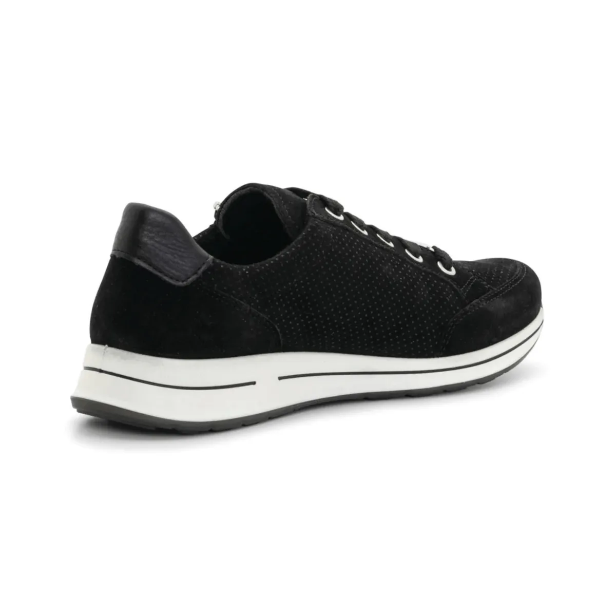 Ara Women's Oleanna Black Puntikid Suede Ara Shoes