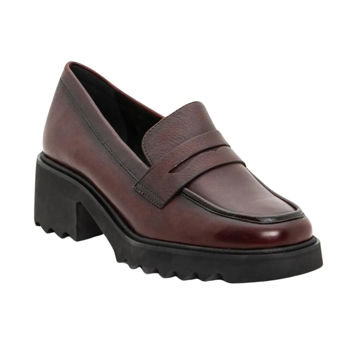 Ara Women's Prism Platform Penny Amarone Calf Leather Ara Shoes