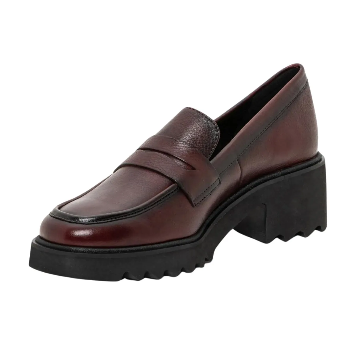 Ara Women's Prism Platform Penny Amarone Calf Leather Ara Shoes