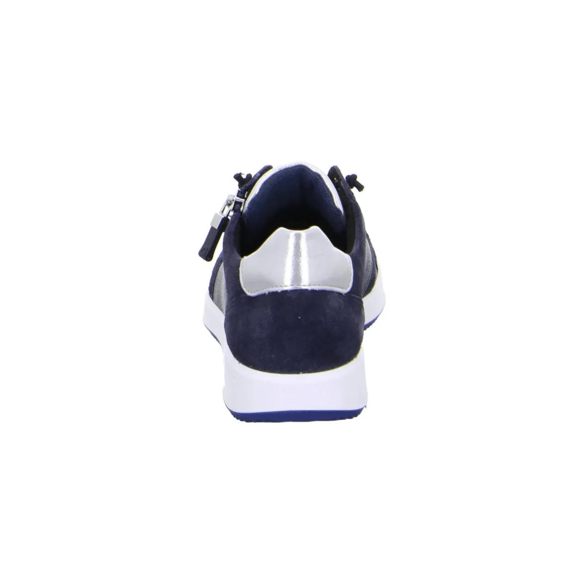 Ara Women's Riviera Navy/Silver Metallic Leather Ara Shoes