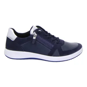 Ara Women's Riviera Navy/Silver Metallic Leather