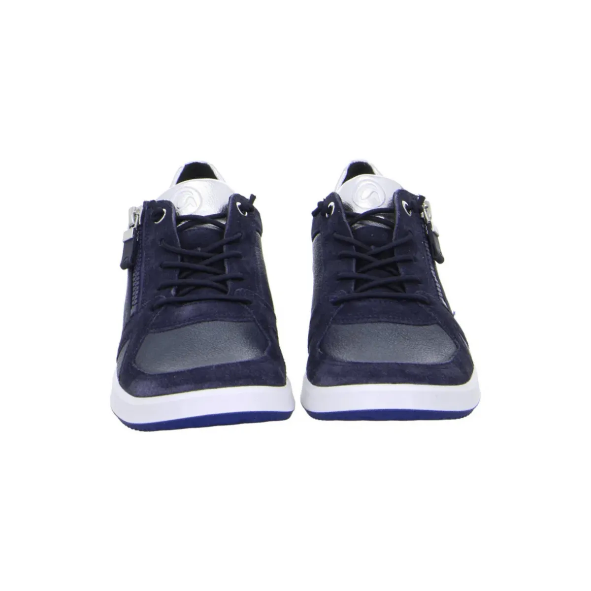 Ara Women's Riviera Navy/Silver Metallic Leather