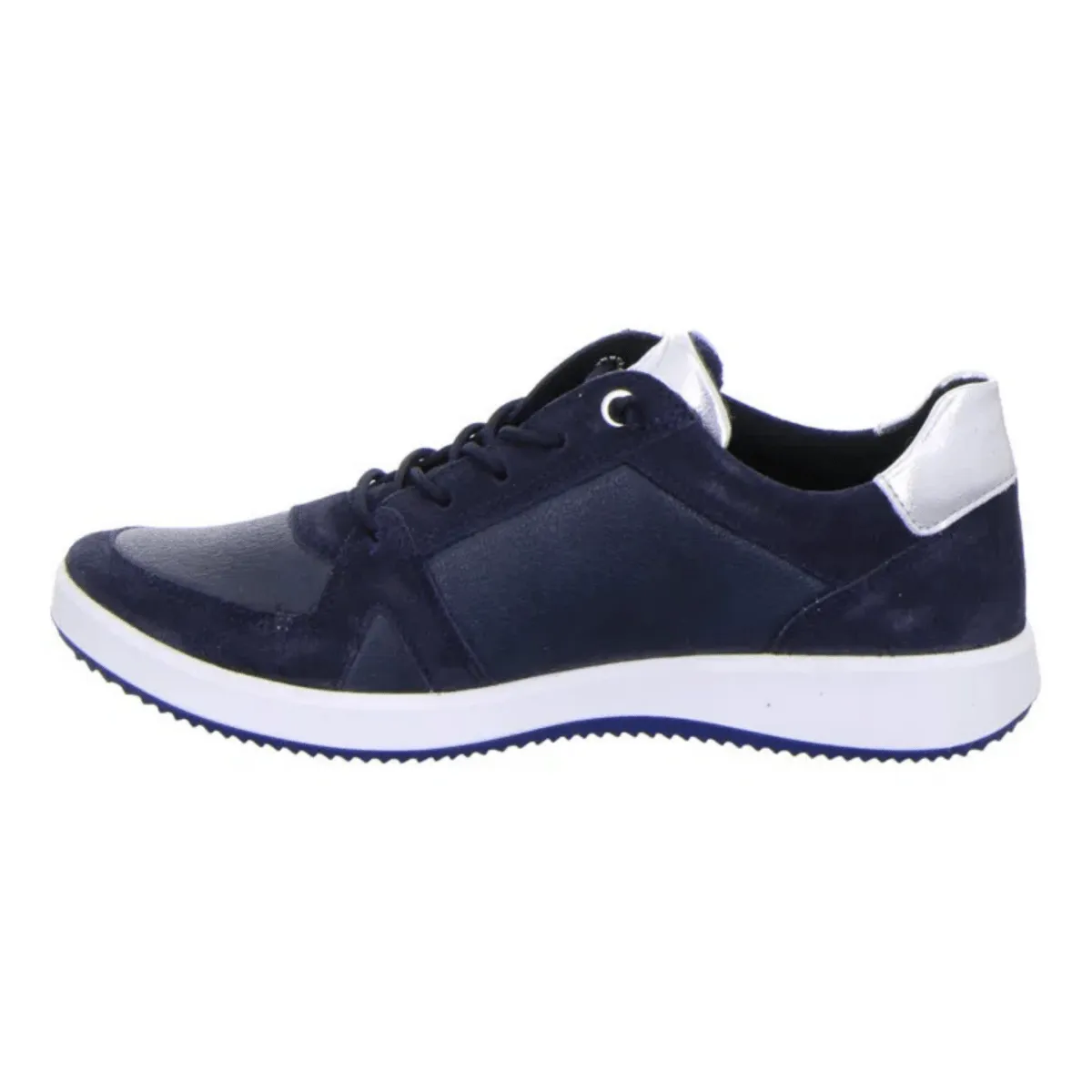 Ara Women's Riviera Navy/Silver Metallic Leather