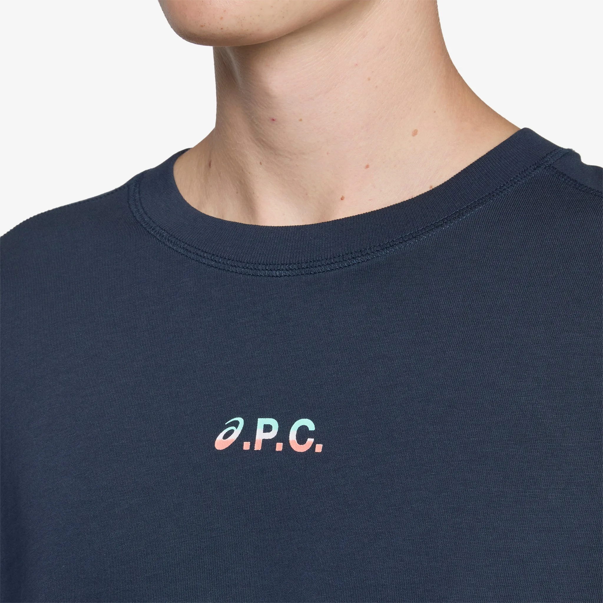 Asics x Wind T-Shirt Dark Navy A.P.C. Clothing