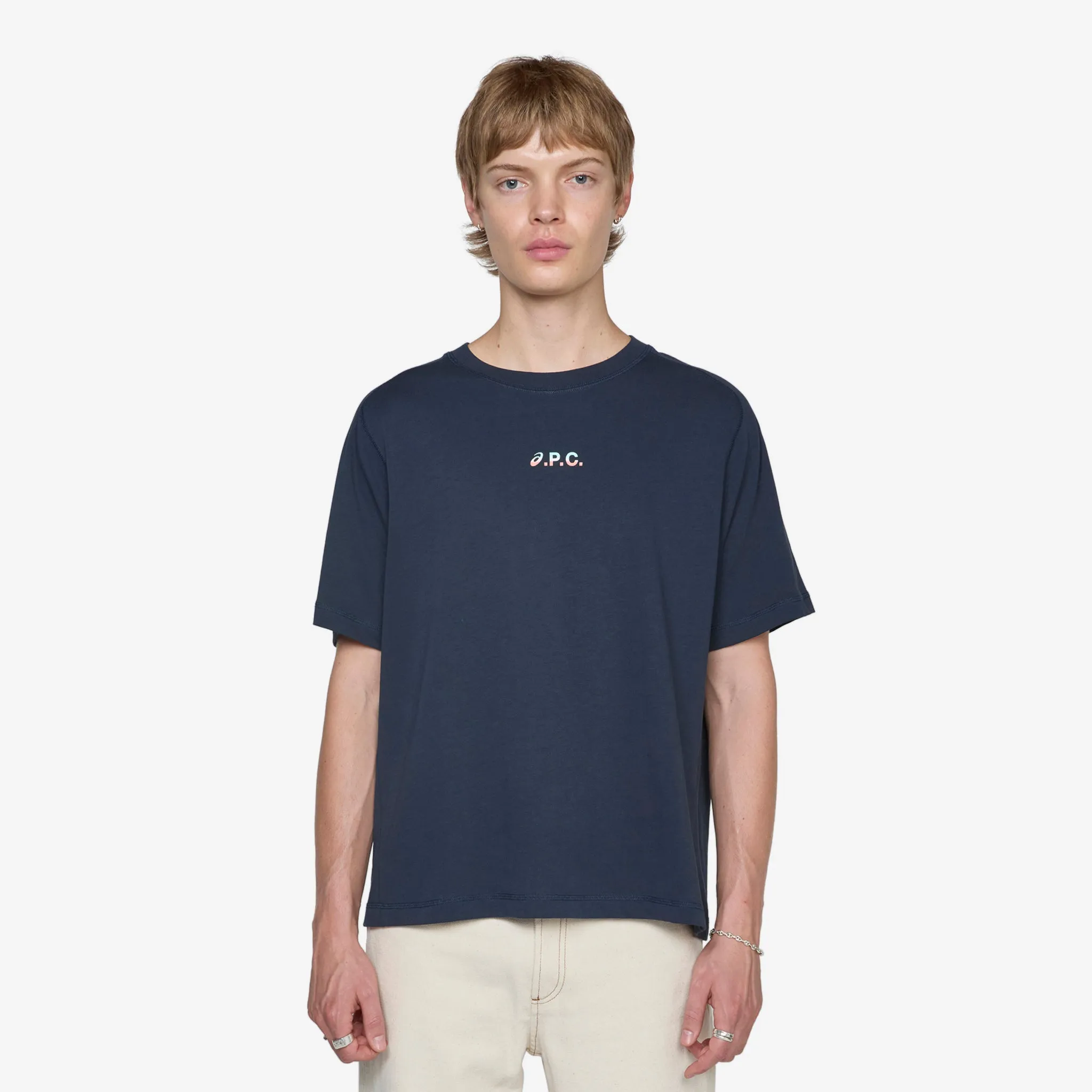 Asics x Wind T-Shirt Dark Navy A.P.C. Clothing