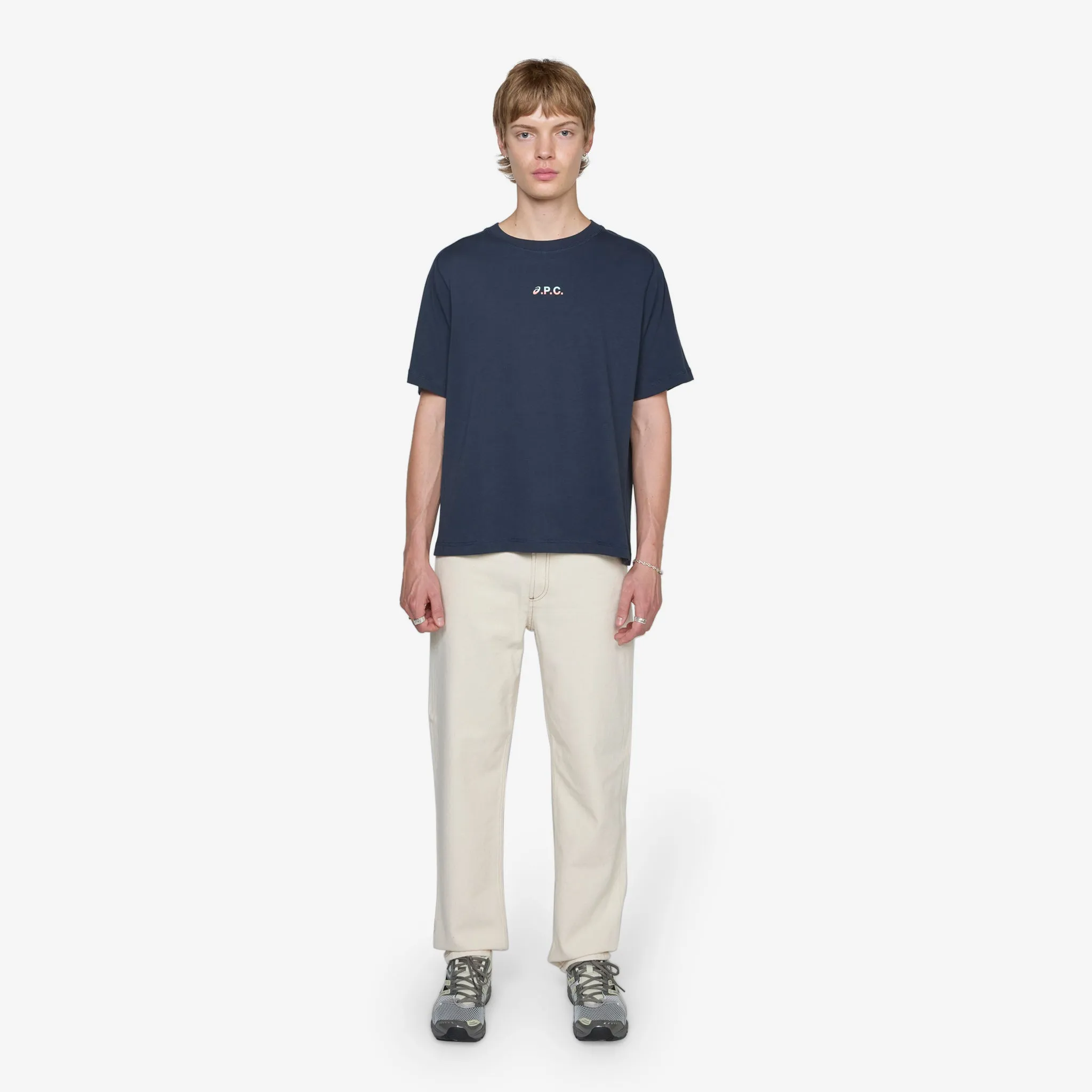 Asics x Wind T-Shirt Dark Navy A.P.C. Clothing