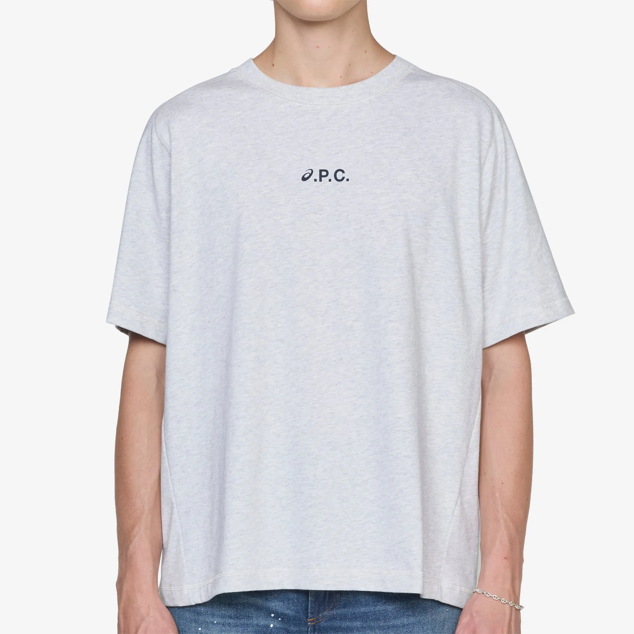 Asics x Wind T-Shirt Heathered Light Grey A.P.C. Clothing