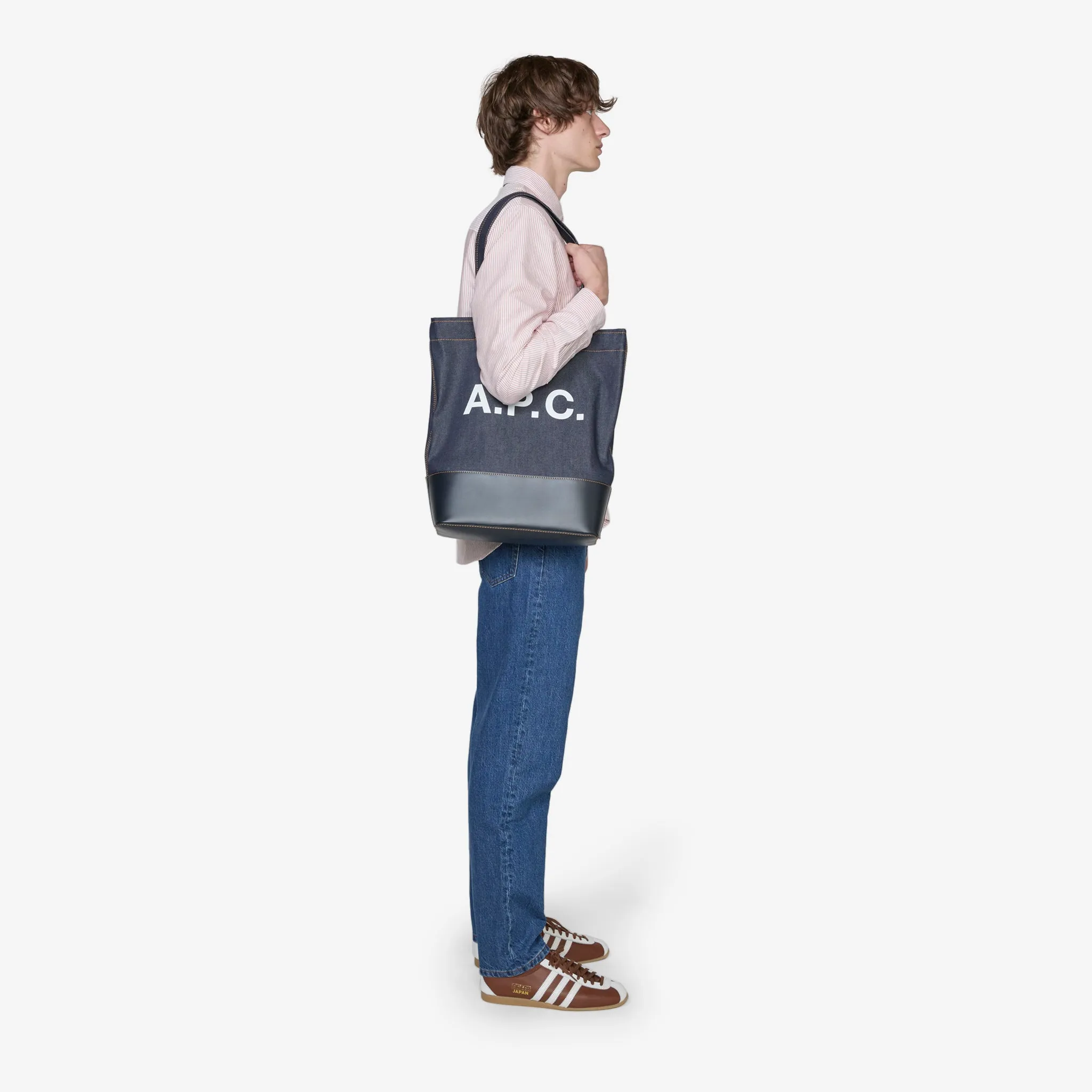 Axel Tote Bag Dark Navy Blue A.P.C. Clothing