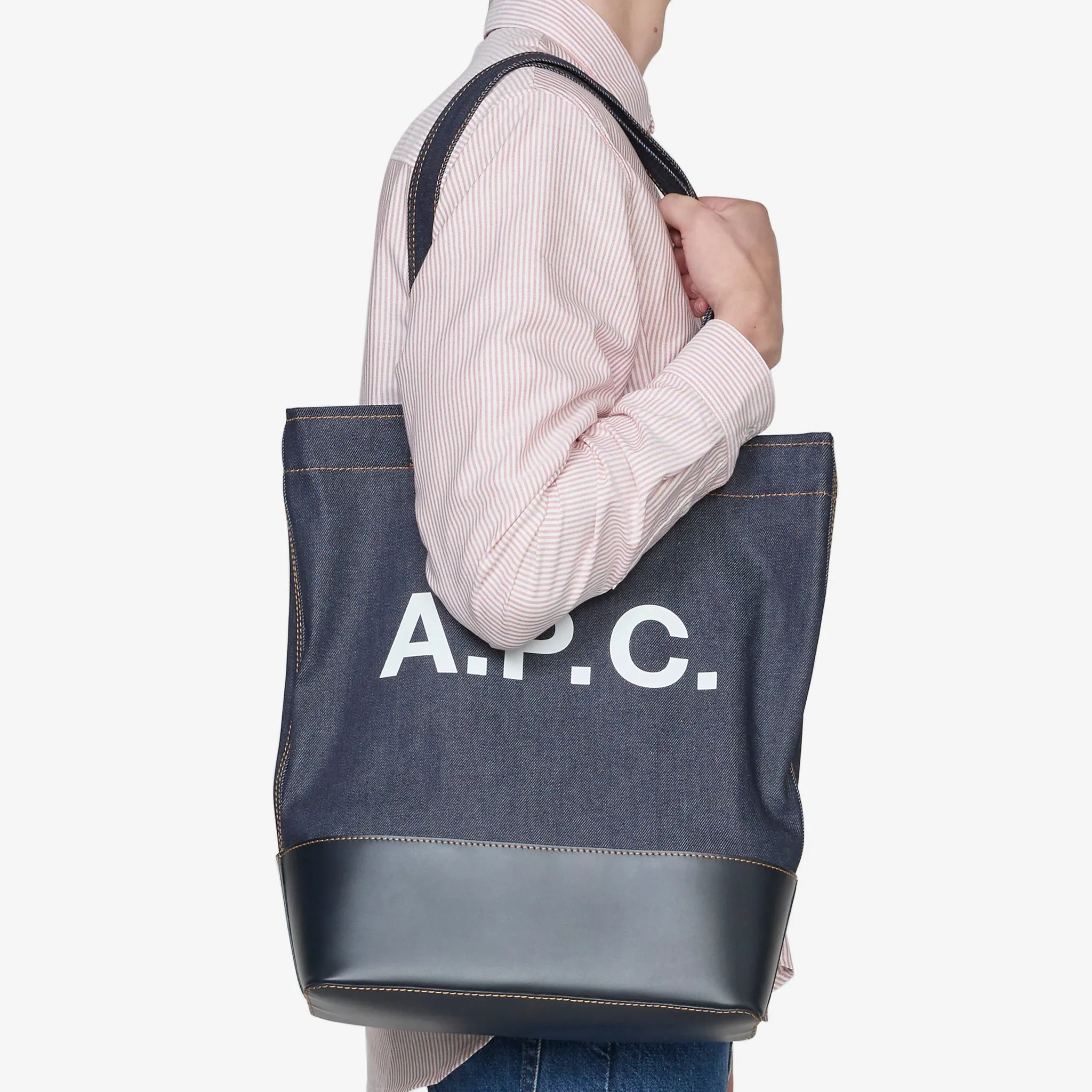 Axel Tote Bag Dark Navy Blue A.P.C. Clothing