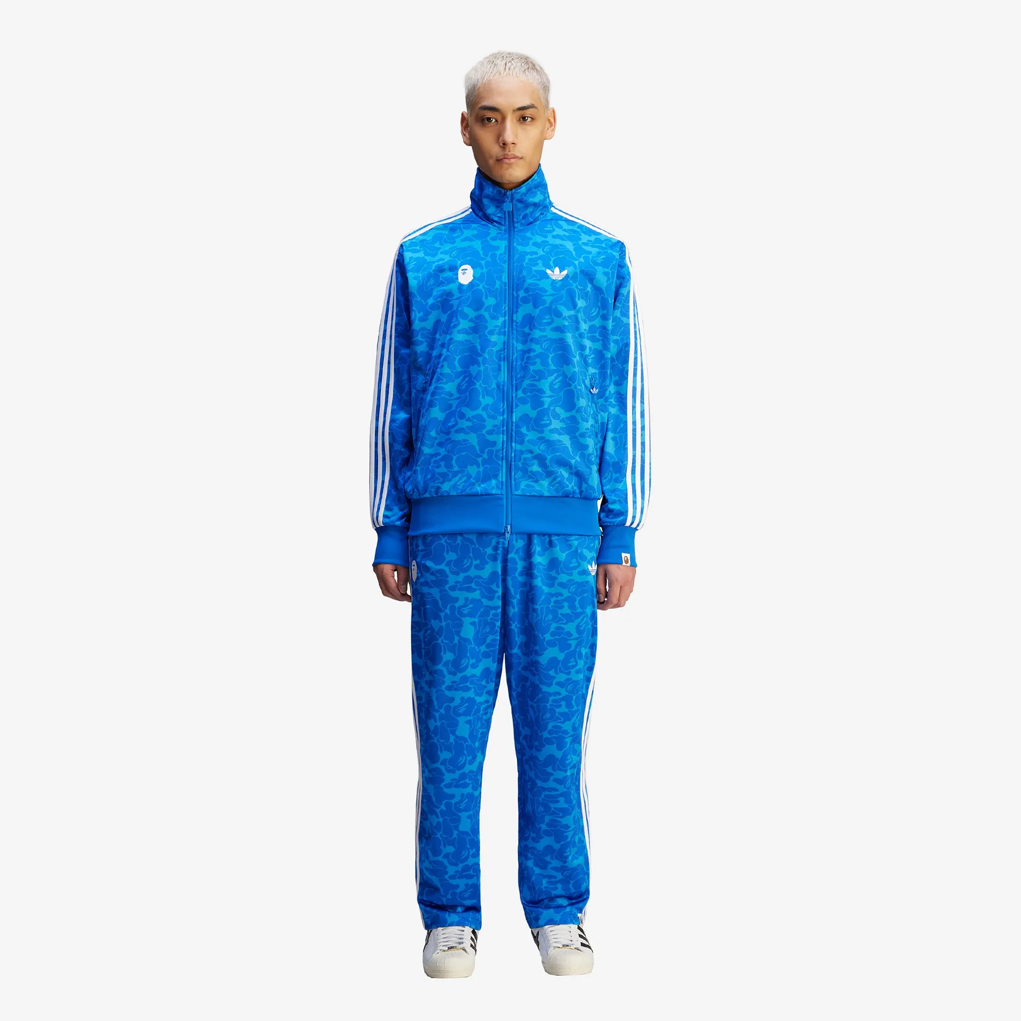 BAPE x Firebird Track Pants Blue adidas Clothing