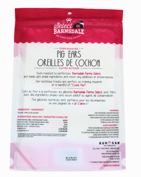 Barnsdale Farms Select Oven Roasted Pig Ears Dog Treats