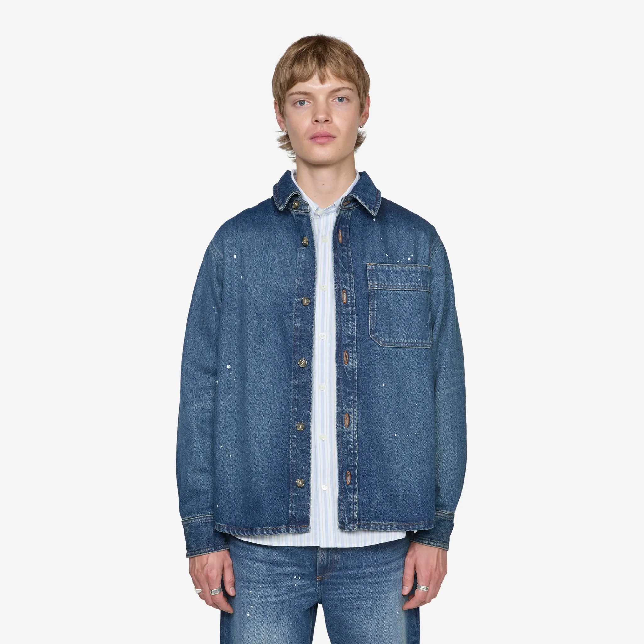 Basil Overshirt Stonewashed Indigo A.P.C. Clothing