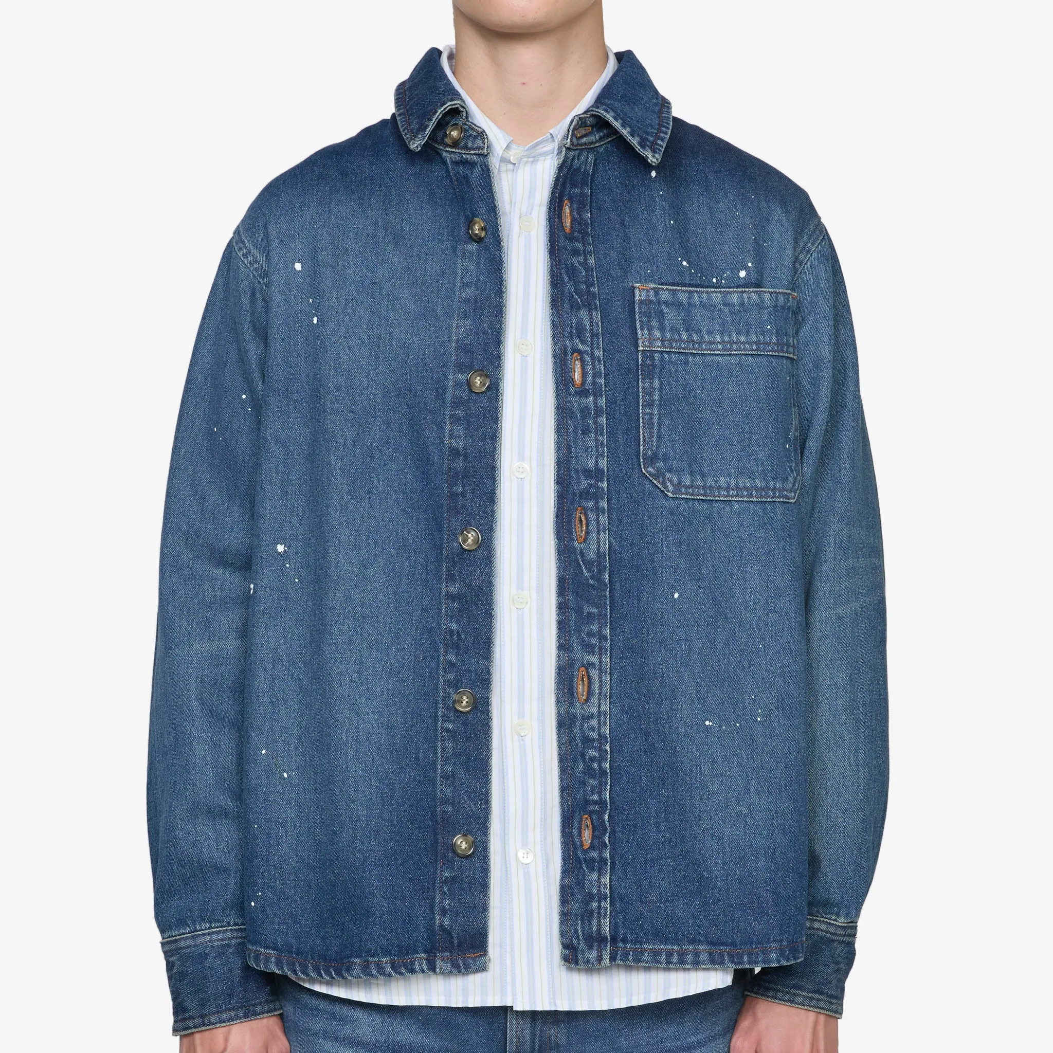 Basil Overshirt Stonewashed Indigo A.P.C. Clothing