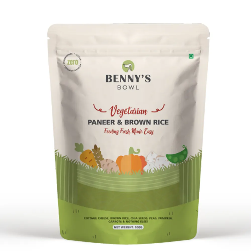Bennys Bowl Paneer and Brown Rice Dog Fresh and Wet Food