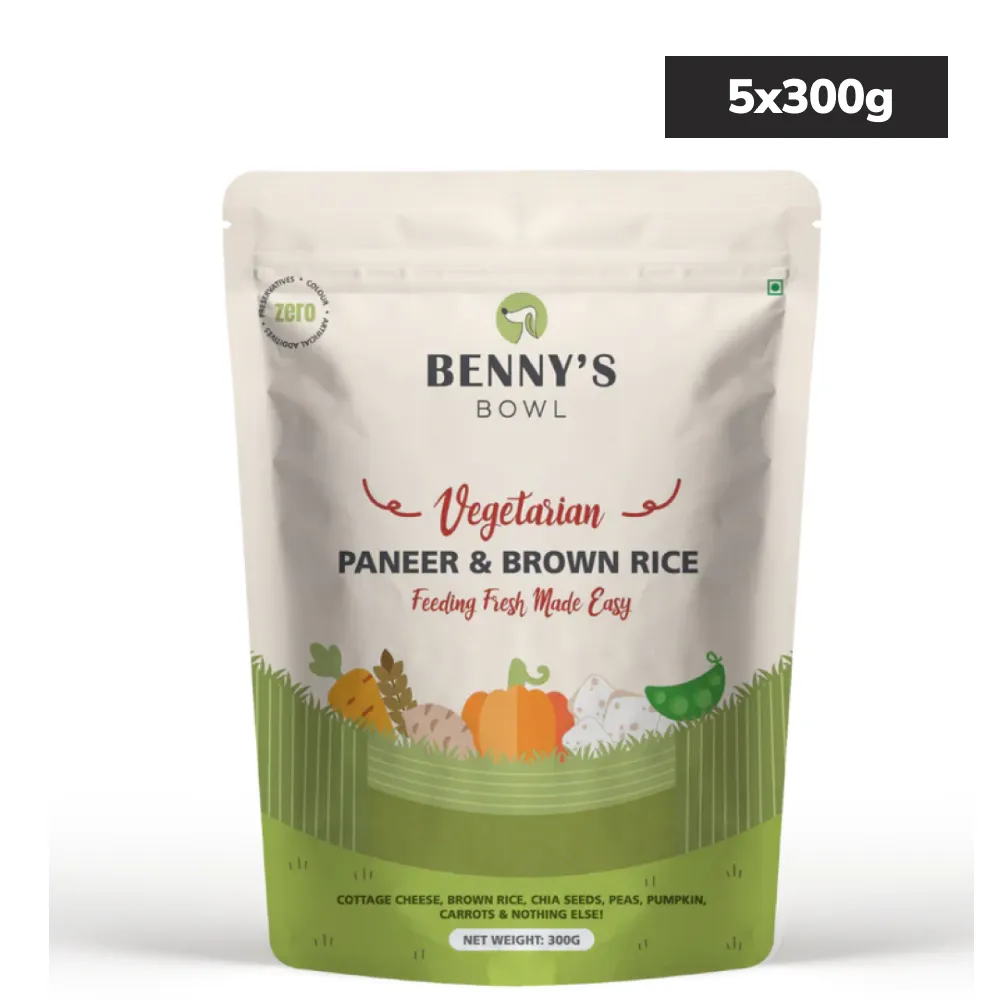 Bennys Bowl Paneer and Brown Rice Dog Fresh and Wet Food