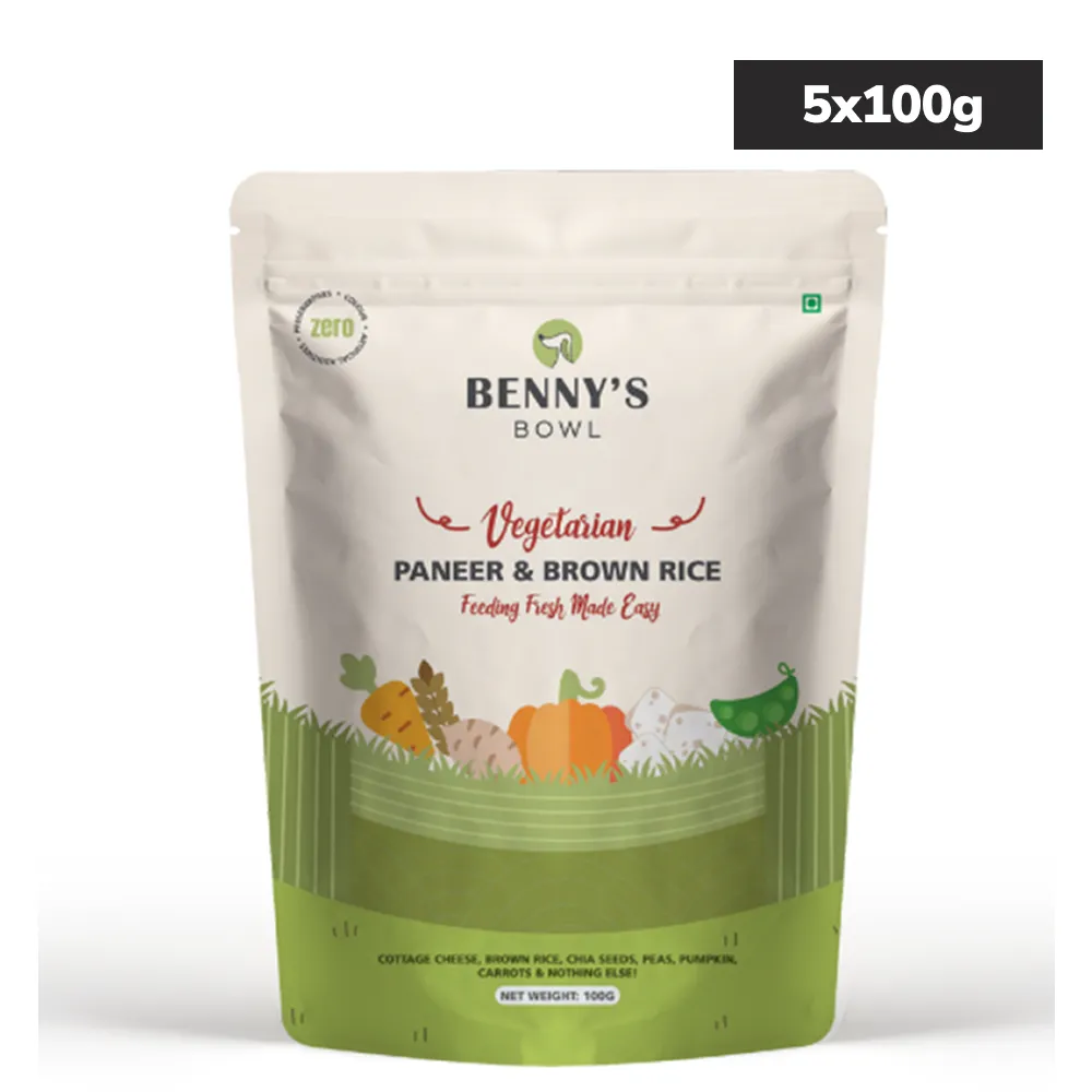 Bennys Bowl Paneer and Brown Rice Dog Fresh and Wet Food