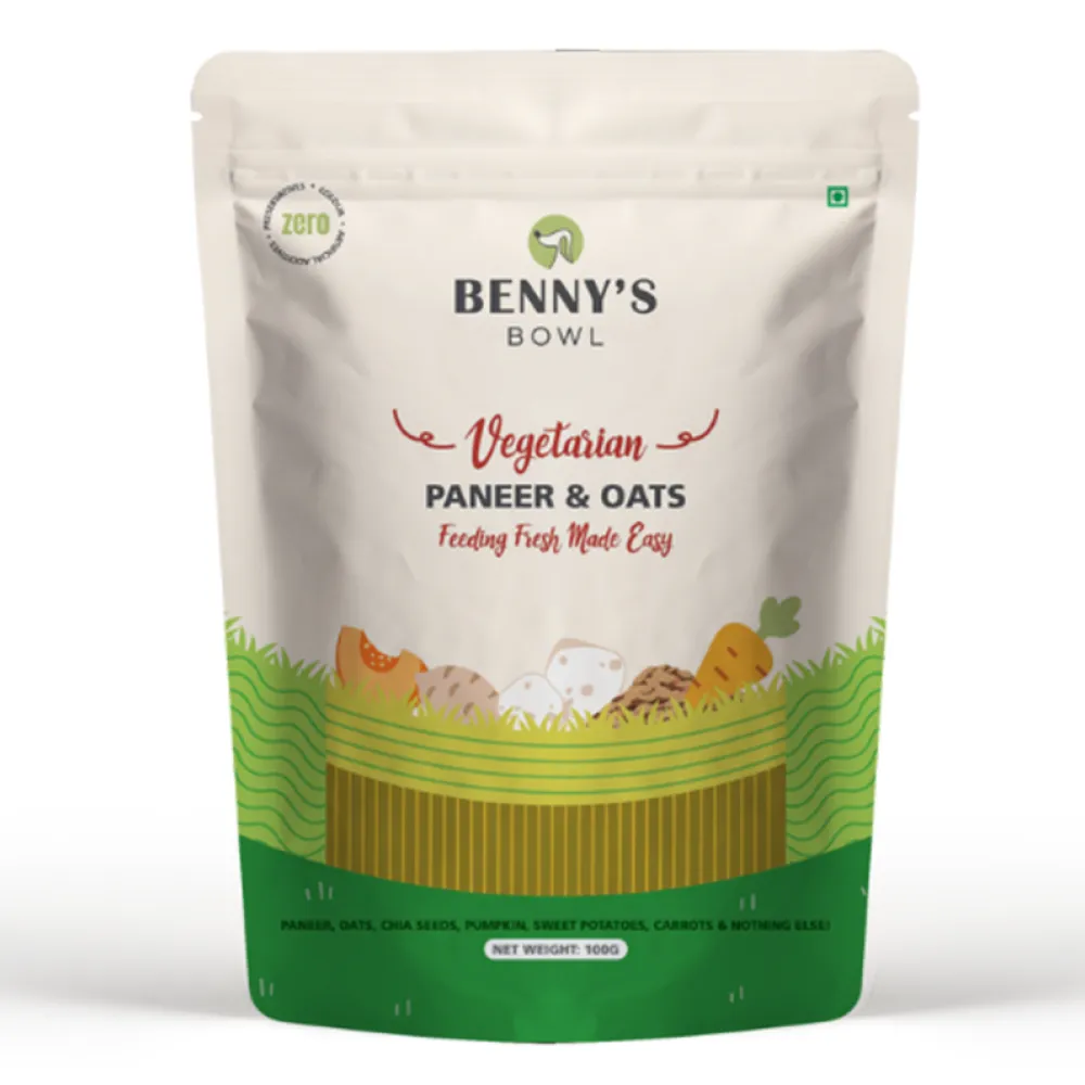 Bennys Bowl Paneer and Oats Rice Dog Fresh and Wet Food