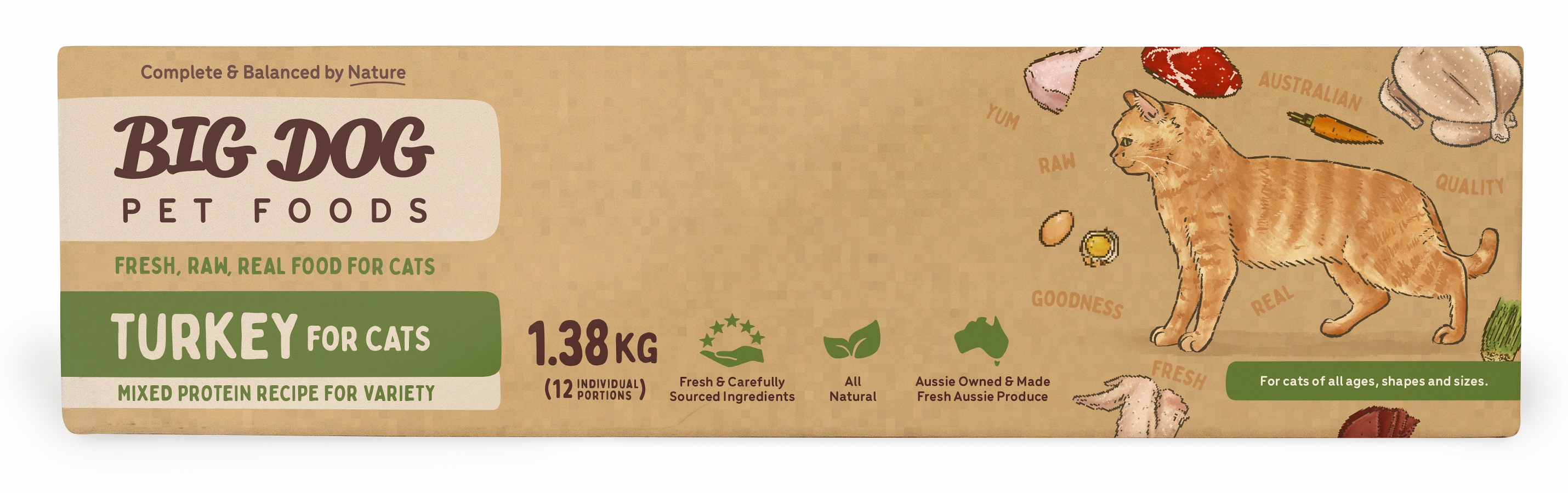 Big Dog - Turkey for Cats (1.38kg)