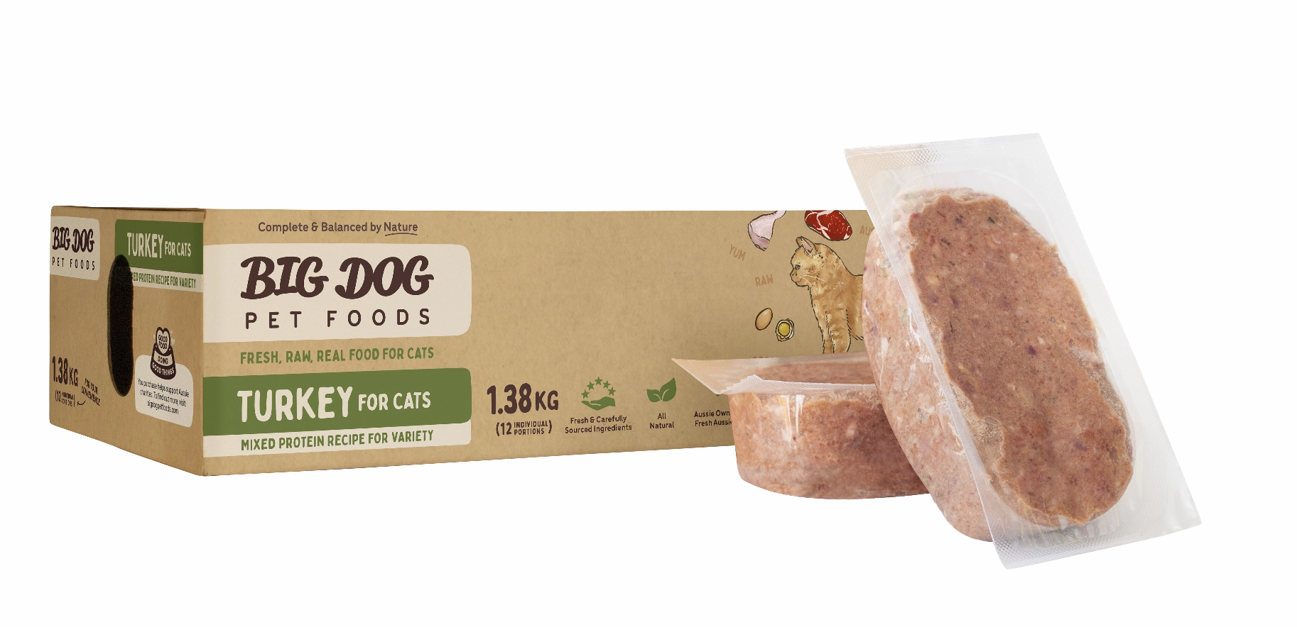 Big Dog - Turkey for Cats (1.38kg)