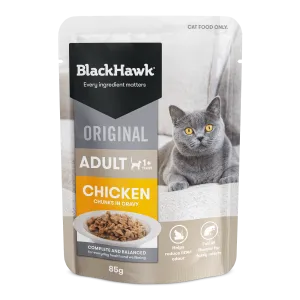 Black Hawk Original Cat Food Pouch Adult Chicken in Gravy