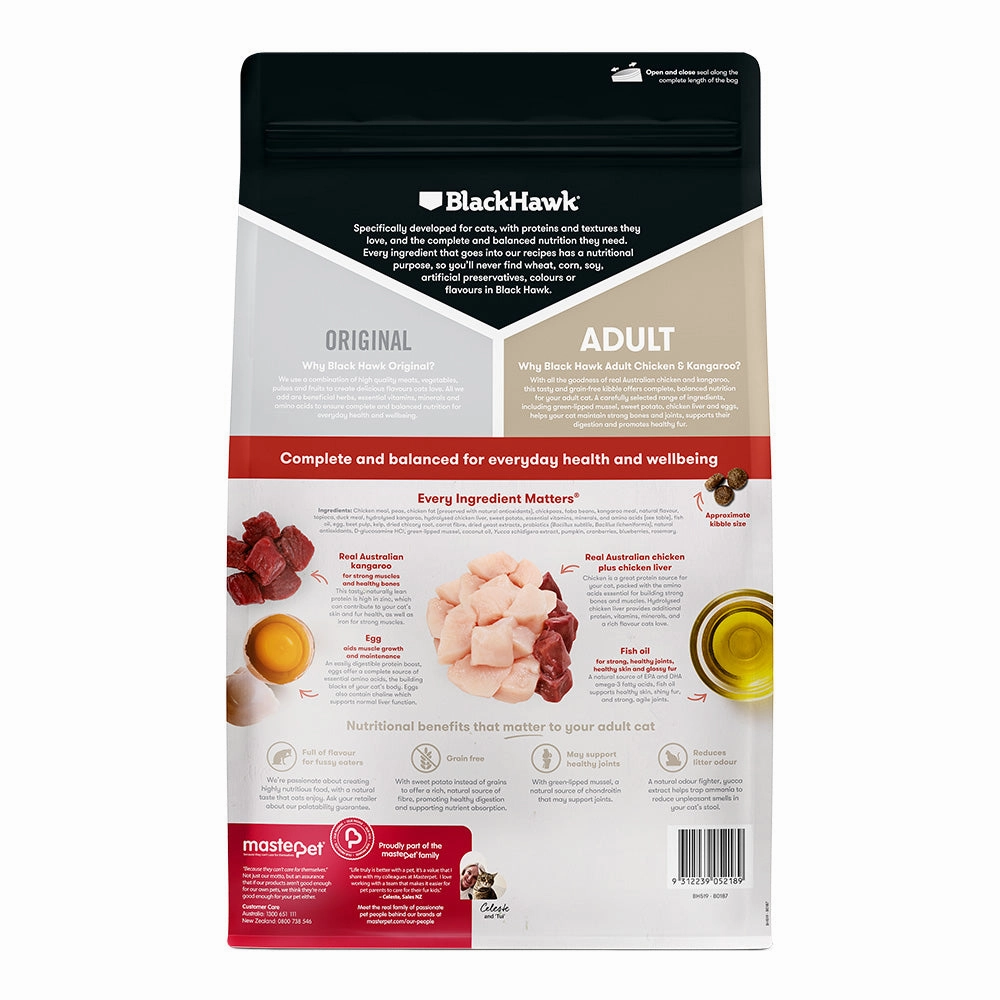 Black Hawk - Original Chicken & Kangaroo Cat Dry Food (4kg)