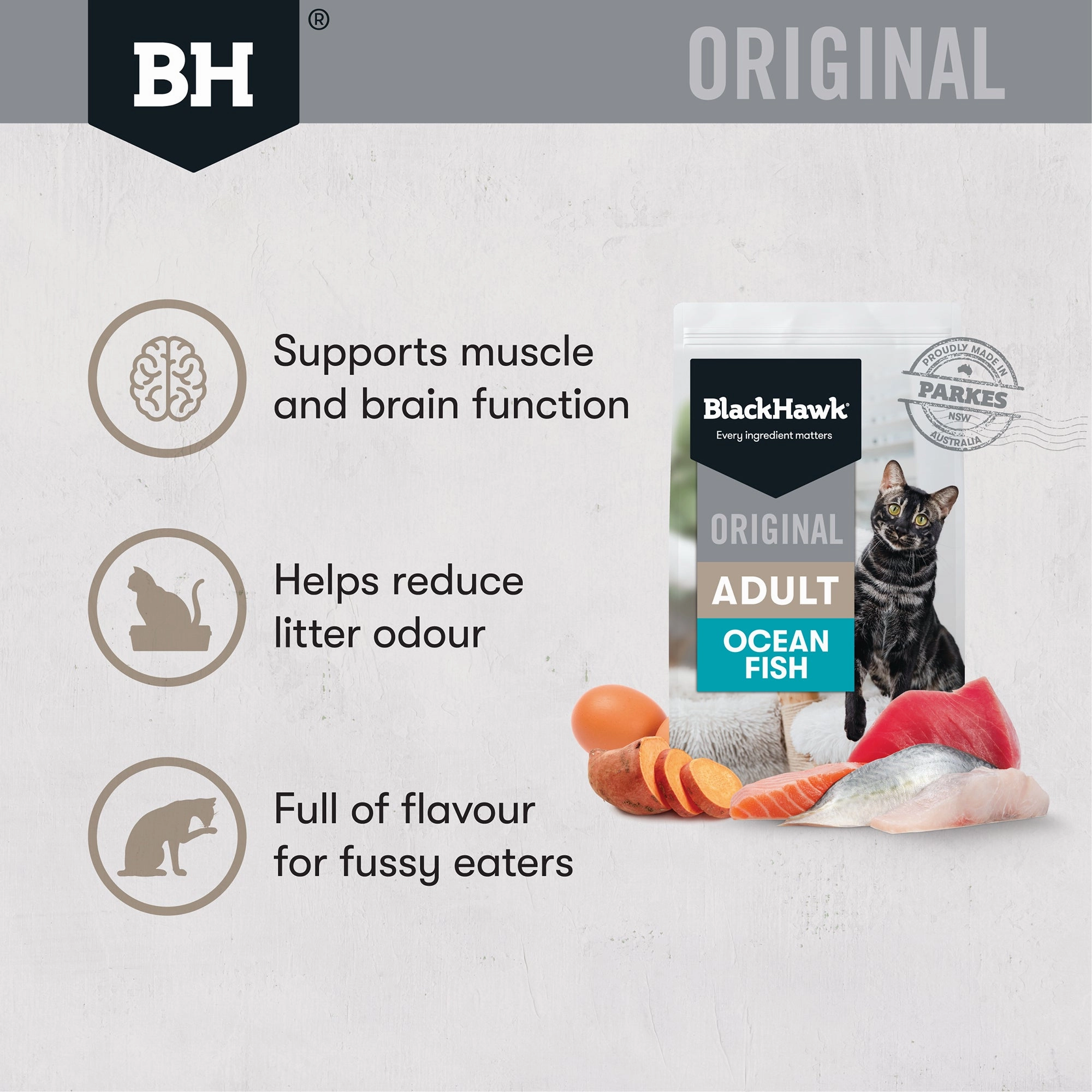 Black Hawk - Original Ocean Fish Cat Dry Food (2kg)