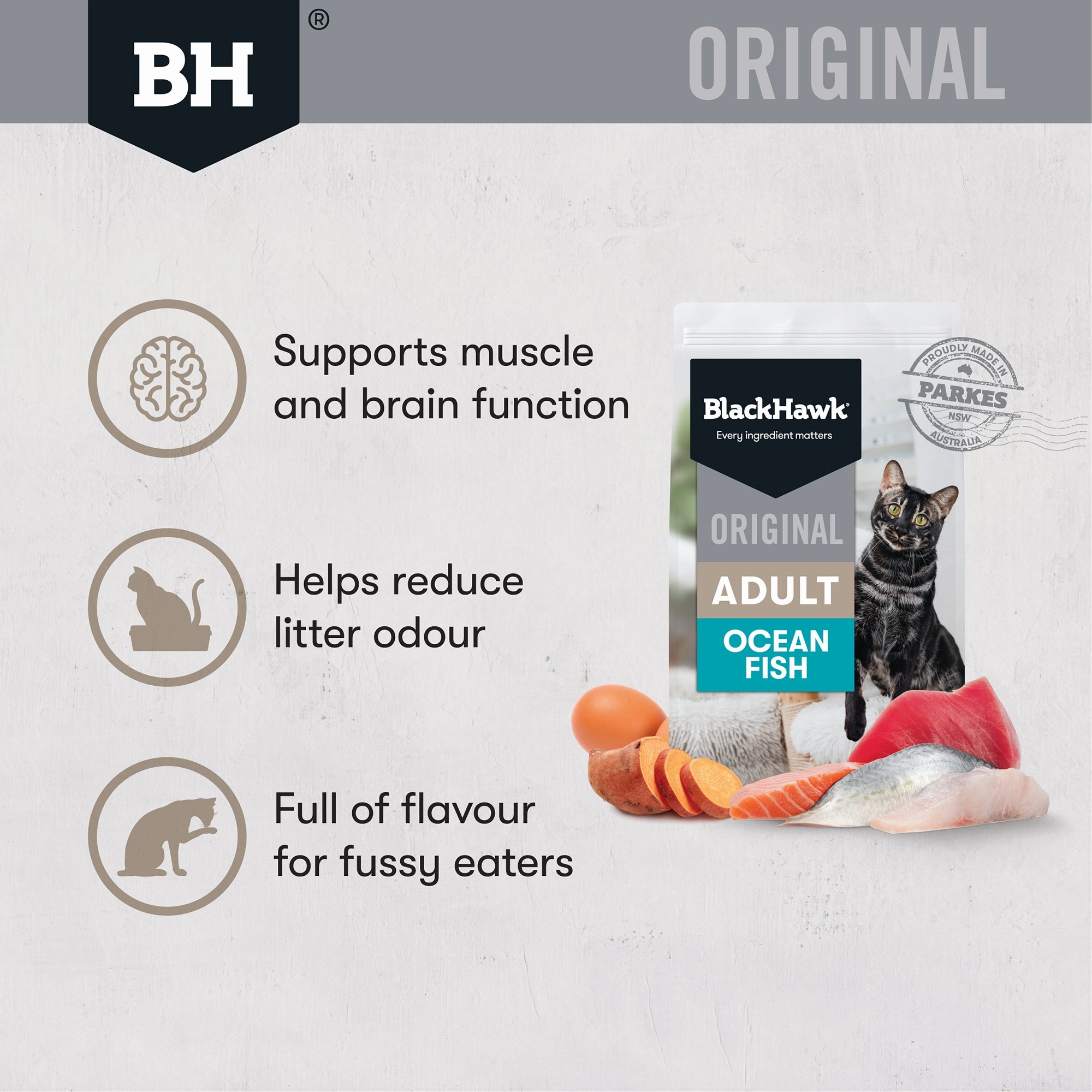 Black Hawk - Original Ocean Fish Cat Dry Food (4kg)