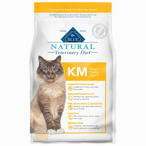 Blue Buffalo BLUE Natural Veterinary Diet KM Kidney   Mobility Support Dry Cat Food